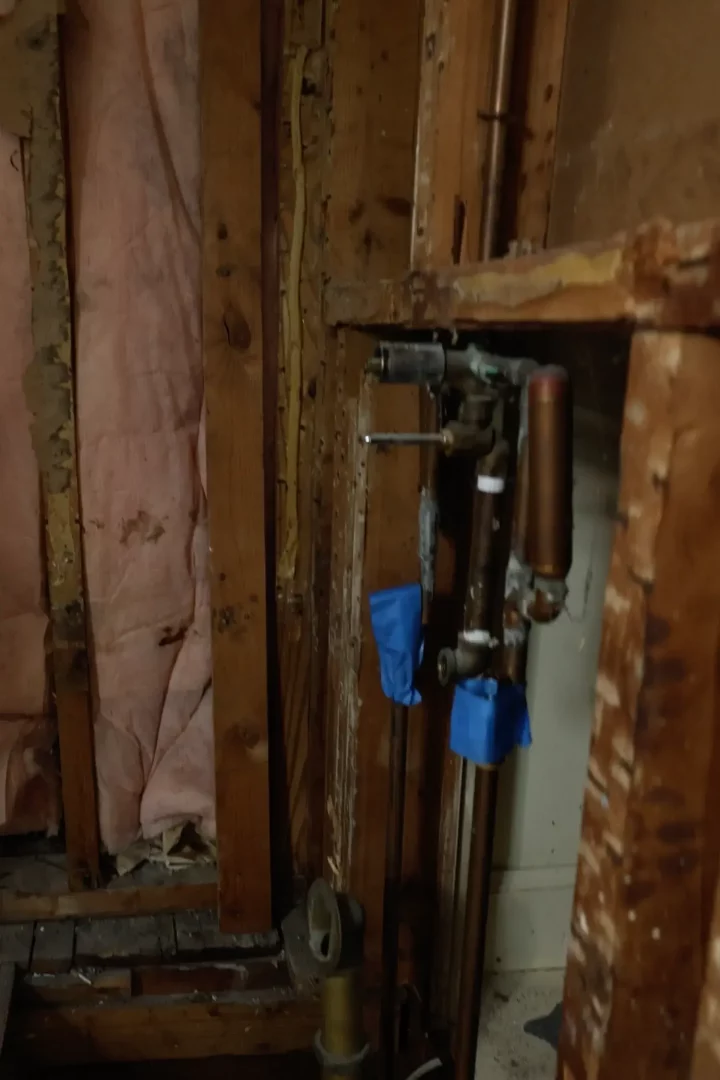 Plumbing repairs during bathroom renovation on Wildwood Dr Rochester NY.